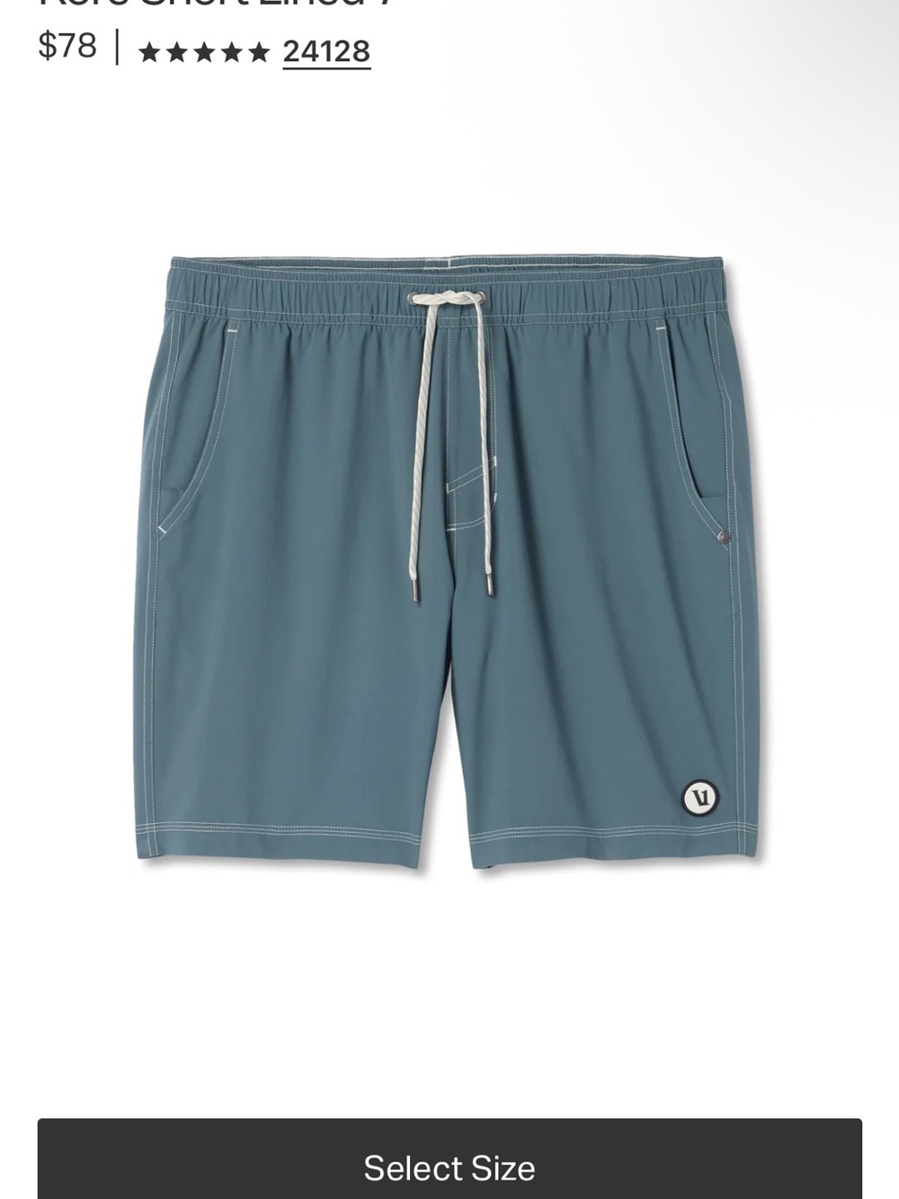 Vuori Men's Kore Short in Blue Sea